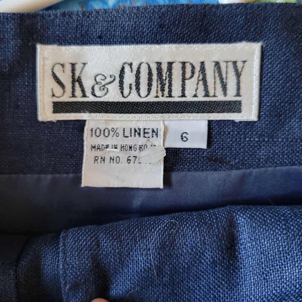 SK&Company Linen Women's skirt 6 - Picture 6 of 7